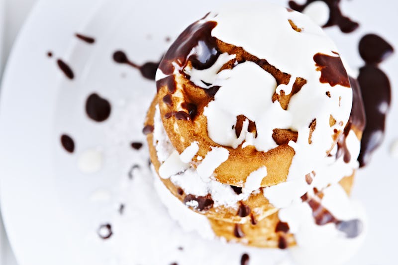 Nutella calzone with powdered sugar